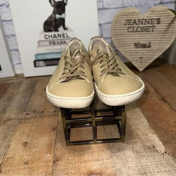 Birkenstock Arran Women’s Taupe Tan Canvas Lace Up Sneaker Size EURO 41 L 10 - Picture 4 of 10